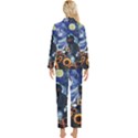 Starry Surreal Psychedelic Astronaut Space Womens  Long Sleeve Velvet Pocket Pajamas Set View2