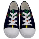 Rocket Halftone Astrology Astronaut Kids  Low Top Canvas Sneakers View1