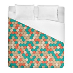 Multicolored Honeycomb Colorful Abstract Geometry Duvet Cover (full/ Double Size) by Pakjumat