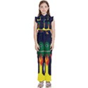 Rocket Halftone Astrology Astronaut Kids  Sleeveless Ruffle Edge Band Collar Chiffon One Piece View1