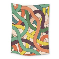 Snake Stripes Intertwined Abstract Medium Tapestry