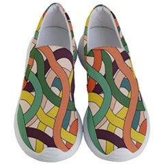 Snake Stripes Intertwined Abstract Women s Lightweight Slip Ons by Pakjumat