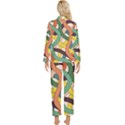 Snake Stripes Intertwined Abstract Womens  Long Sleeve Velvet Pocket Pajamas Set View2