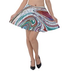 Abstract Background Ornamental Velvet Skater Skirt by Pakjumat