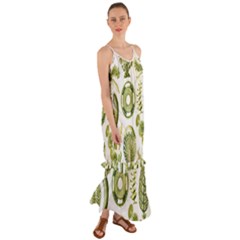 Algae Green Algae Chlorophyceae Cami Maxi Ruffle Chiffon Dress by Pakjumat