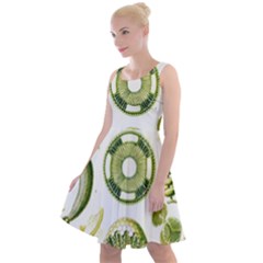 Algae Green Algae Chlorophyceae Knee Length Skater Dress