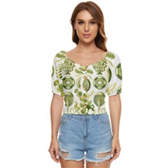 Algae Green Algae Chlorophyceae Button Up Blouse