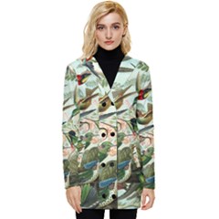 Humming Birds Trochilidae Button Up Hooded Coat  by Pakjumat