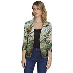 Humming Birds Trochilidae Women s One-button 3/4 Sleeve Short Jacket by Pakjumat