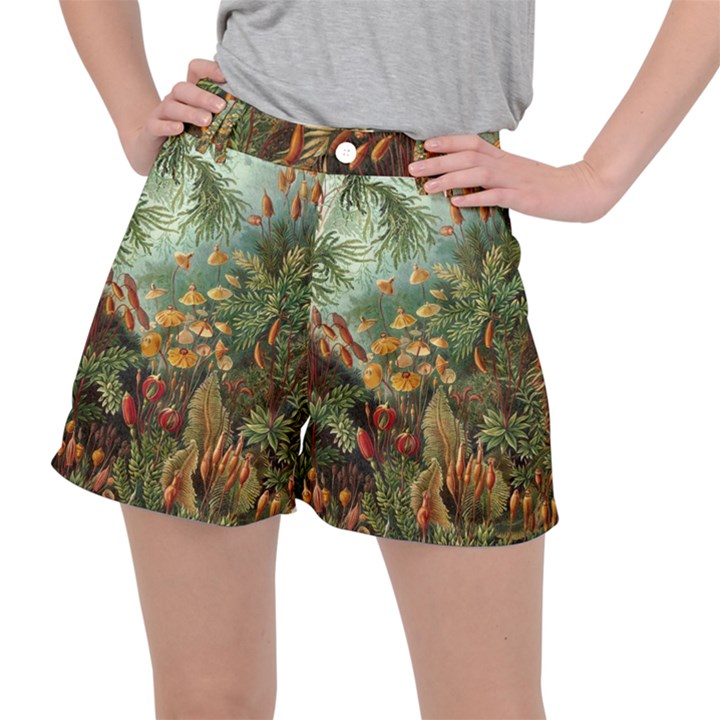 Moose Eurhynchium Haeckel Muscinae Women s Ripstop Shorts