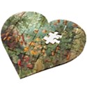 Moose Eurhynchium Haeckel Muscinae Wooden Puzzle Heart View2