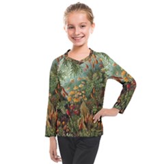 Moose Eurhynchium Haeckel Muscinae Kids  Long Mesh T-Shirt