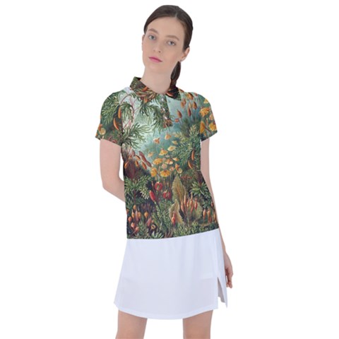 Moose Eurhynchium Haeckel Muscinae Women s Polo T-shirt by Pakjumat