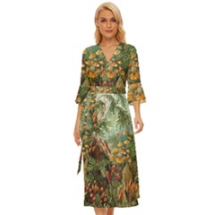 Moose Eurhynchium Haeckel Muscinae Midsummer Wrap Dress by Pakjumat