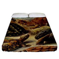 Turtles Leatherback Sea Turtle Fitted Sheet (king Size) by Pakjumat