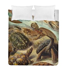 Turtles Leatherback Sea Turtle Duvet Cover Double Side (full/ Double Size) by Pakjumat