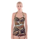 Turtles Leatherback Sea Turtle Boyleg Halter Swimsuit  View1