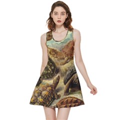 Turtles Leatherback Sea Turtle Inside Out Reversible Sleeveless Dress by Pakjumat