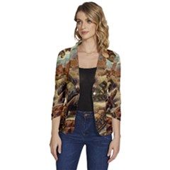 Turtles Leatherback Sea Turtle Women s One-button 3/4 Sleeve Short Jacket by Pakjumat