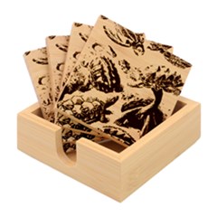 Turtles Leatherback Sea Turtle Bamboo Coaster Set by Pakjumat