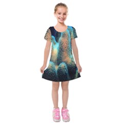 Photo Coral Great Scleractinia Kids  Short Sleeve Velvet Dress by Pakjumat