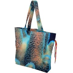 Photo Coral Great Scleractinia Drawstring Tote Bag by Pakjumat