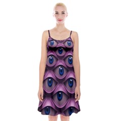 Artistic Eye Psychedelic Spaghetti Strap Velvet Dress by Modalart