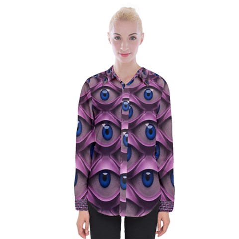 Artistic Eye Psychedelic Womens Long Sleeve Shirt by Modalart