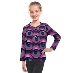 Artistic Eye Psychedelic Kids  Long Mesh T-shirt