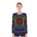 3d Psychedelic Shape Circle Dots Color Women s Long Sleeve T-Shirt View1