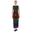 3d Psychedelic Shape Circle Dots Color Fitted Maxi Dress View2