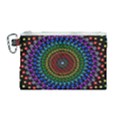 3d Psychedelic Shape Circle Dots Color Canvas Cosmetic Bag (Medium) View1