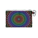 3d Psychedelic Shape Circle Dots Color Canvas Cosmetic Bag (Medium) View2