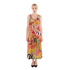 Fantasy Psychedelic Surrealism Trippy Sleeveless Maxi Dress by Modalart