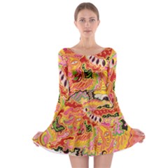 Fantasy Psychedelic Surrealism Trippy Long Sleeve Skater Dress