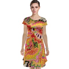 Fantasy Psychedelic Surrealism Trippy Cap Sleeve Nightdress by Modalart