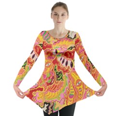 Fantasy Psychedelic Surrealism Trippy Long Sleeve Tunic  by Modalart