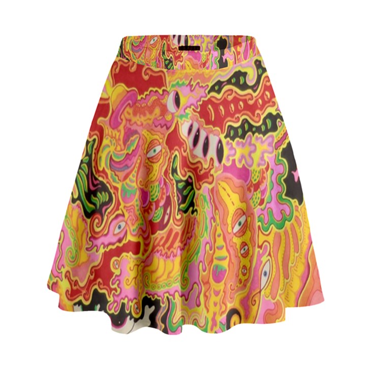 Fantasy Psychedelic Surrealism Trippy High Waist Skirt