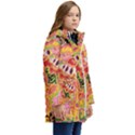 Fantasy Psychedelic Surrealism Trippy Kids  Hooded Longline Puffer Jacket View2