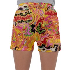 Fantasy Psychedelic Surrealism Trippy Sleepwear Shorts by Modalart