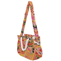 Fantasy Psychedelic Surrealism Trippy Rope Handles Shoulder Strap Bag by Modalart