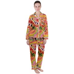 Fantasy Psychedelic Surrealism Trippy Women s Long Sleeve Satin Pajamas Set	 by Modalart