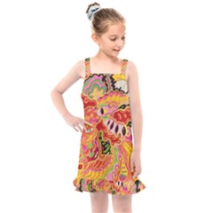 Fantasy Psychedelic Surrealism Trippy Kids  Overall Dress by Modalart