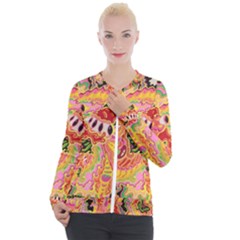 Fantasy Psychedelic Surrealism Trippy Casual Zip Up Jacket by Modalart