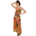 Fantasy Psychedelic Surrealism Trippy V-Neck Chiffon Maxi Dress View1