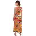 Fantasy Psychedelic Surrealism Trippy V-Neck Chiffon Maxi Dress View2