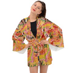 Fantasy Psychedelic Surrealism Trippy Long Sleeve Kimono by Modalart