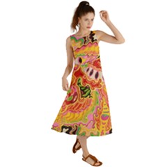 Fantasy Psychedelic Surrealism Trippy Summer Maxi Dress by Modalart