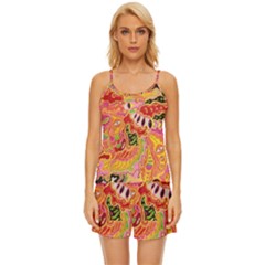 Fantasy Psychedelic Surrealism Trippy Satin Pajama Short Set by Modalart