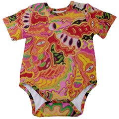 Fantasy Psychedelic Surrealism Trippy Baby Short Sleeve Bodysuit by Modalart